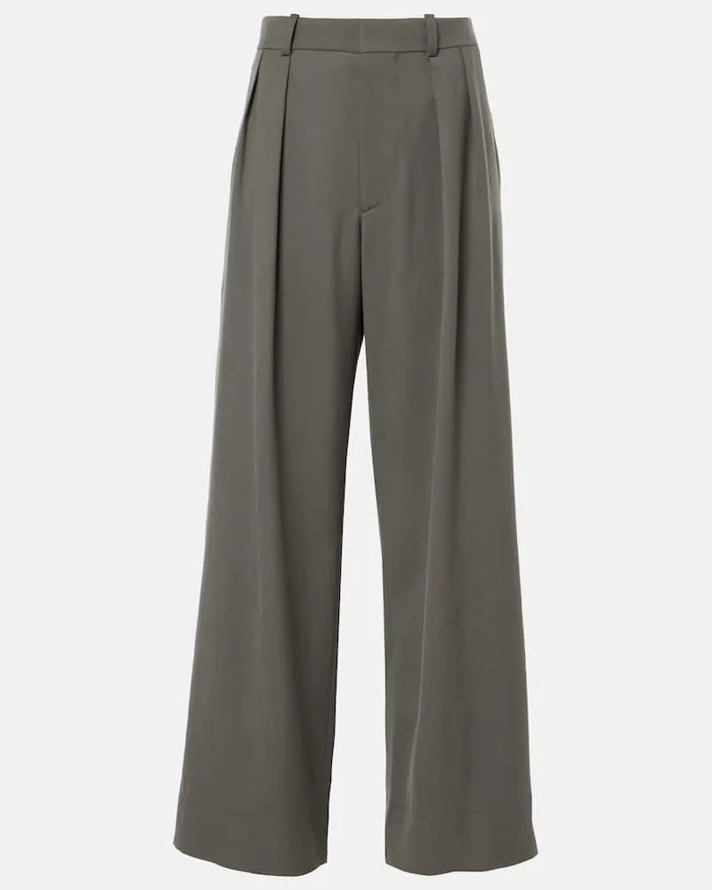 WARDROBE.NYC Pantaloni a gamba larga in lana Nero