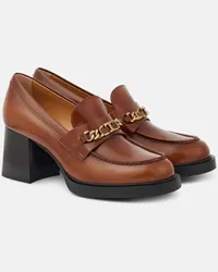 TOD'S Pumps mocassino in vernice Marrone