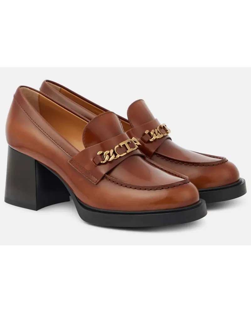 TOD'S Pumps mocassino in vernice Marrone
