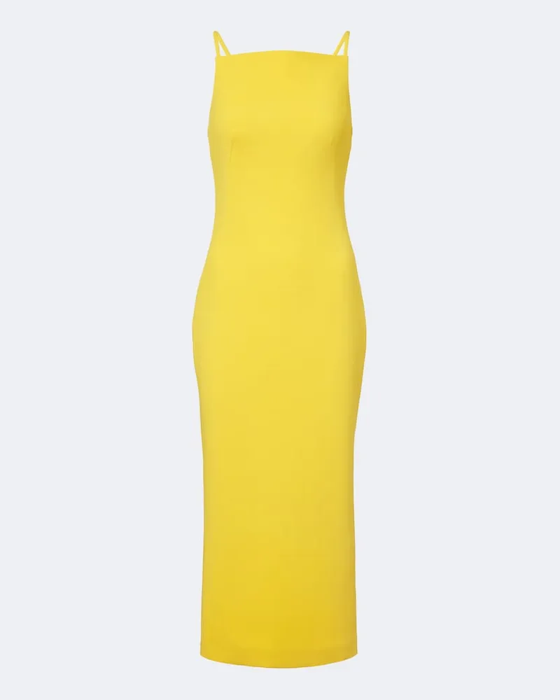 Givenchy Abito midi in crêpe cady Giallo