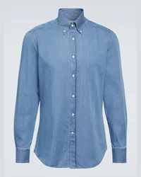 Brunello Cucinelli Camicia di jeans Blu