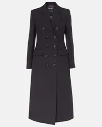 Dolce & Gabbana Cappotto doppiopetto in lana vergine Nero