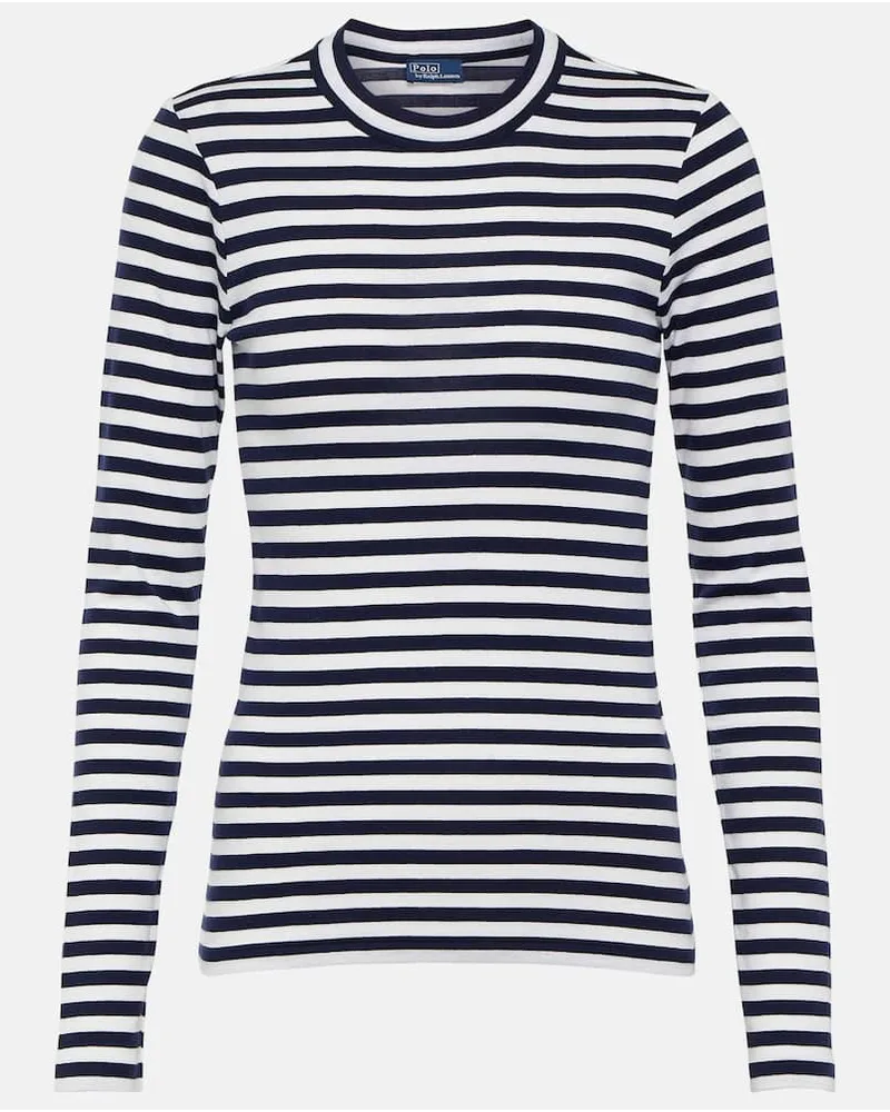 Ralph Lauren Top in cotone a righe Blu