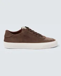 Moncler Sneakers Monclub in suede Marrone