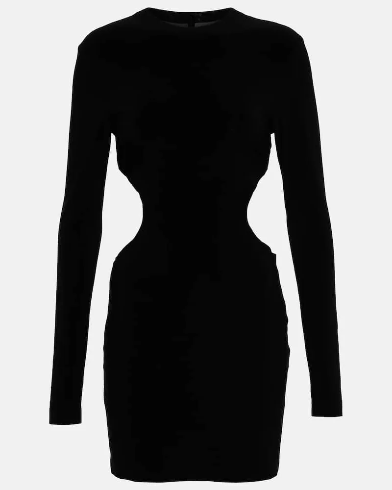 Norma Kamali Miniabito con cut-out Nero