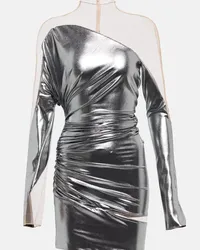 Thierry Mugler Miniabito con pannelli Argento