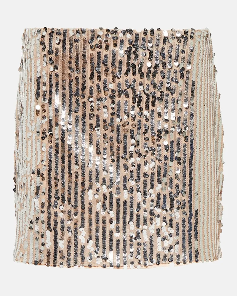 ROTATE Birger Christensen Minigonna con paillettes Argento