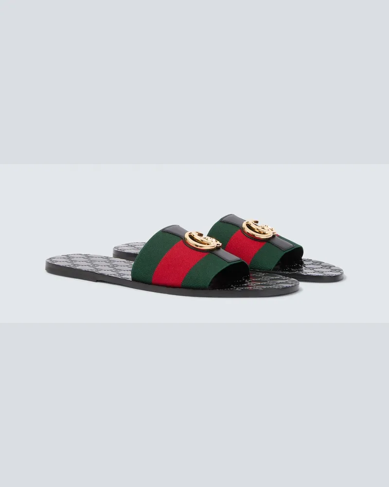 Gucci Slides Riviera GG in pelle Multicolore