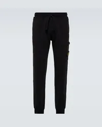 Stone Island Pantaloni sportivi Compass in cotone Nero