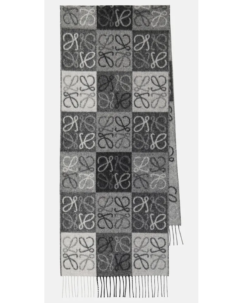 Loewe Sciarpa Anagram in lana e cashmere Multicolore