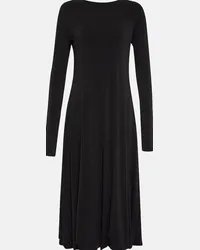 Jil Sander Abito midi in jersey Nero