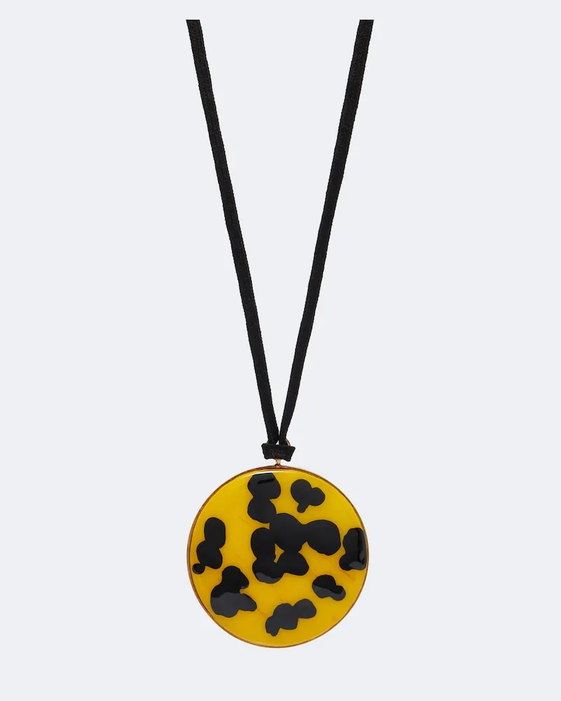 Dries van Noten Collana con pendente Giallo