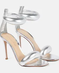 Gianvito Rossi Sandali Bijoux 105 in pelle metallizzata Argento