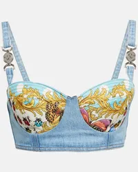 Versace Bralette di jeans Blu