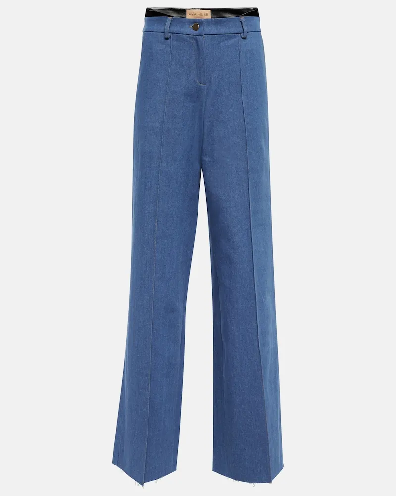Aya Muse Pantaloni di jeans Ule a vita bassa Blu