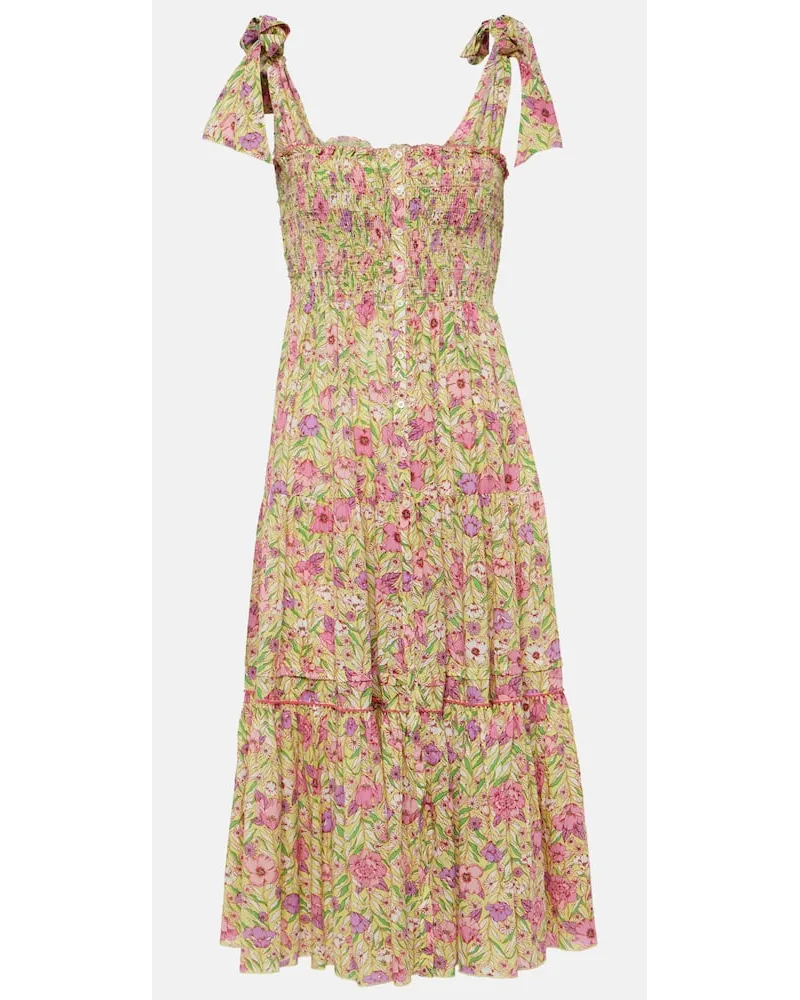 Poupette St Barth Abito midi Triny con stampa floreale Multicolore