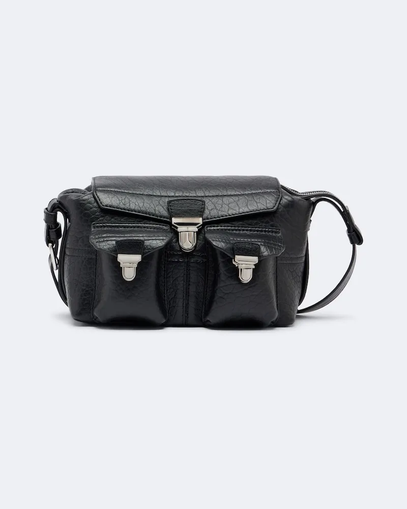Christophe Lemaire Borsa a spalla Gear in pelle Nero