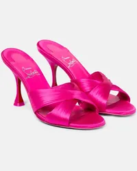 Christian Louboutin Mules Nicol Is Back 85 in raso Rosa