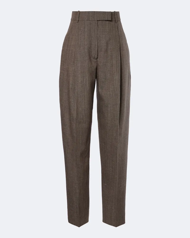 Róhe Róhe Pantaloni tapered in misto lana Grigio