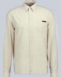 Prada Camicia in popeline di cotone Giallo