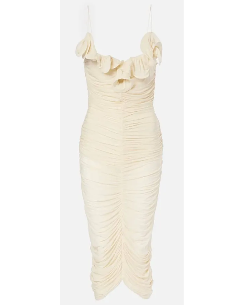 Magda Butrym Abito midi con ruches Beige