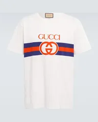 Gucci T-shirt Interlocking G in cotone Bianco