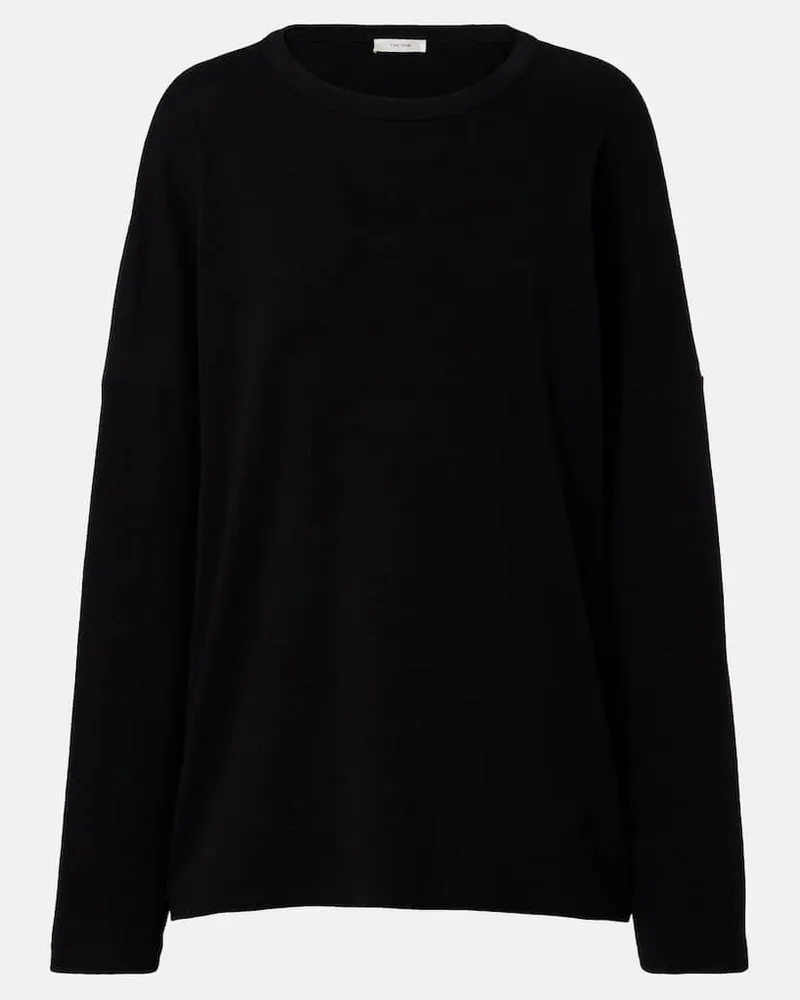 The Row T-shirt Floris in jersey di cotone Nero