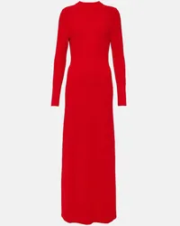 Proenza Schouler Abito lungo Lara in bouclé con cut-out Rosso