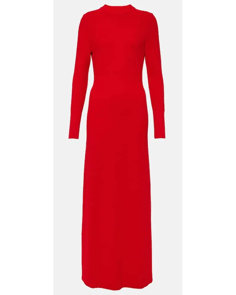 Proenza Schouler Abito lungo Lara in bouclÃ© con cut-out Rosso