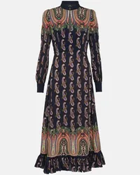 Etro Abito midi con stampa paisley Multicolore