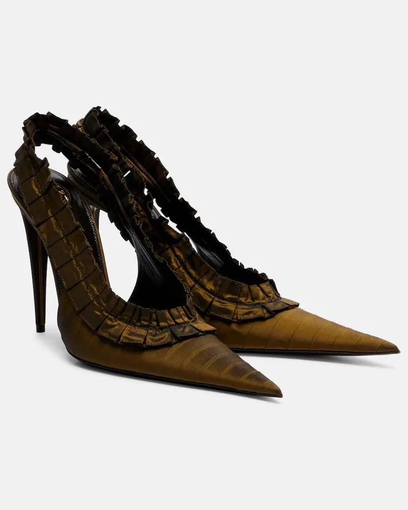 Saint Laurent Pumps slingback Madeleine in taffetÃ Verde
