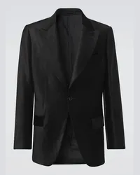 LARDINI Blazer da smoking in velluto Nero