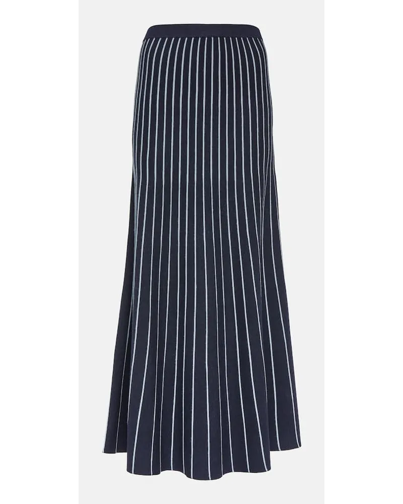 Gabriela Hearst Gonna lunga Phelan in lana e seta Blu