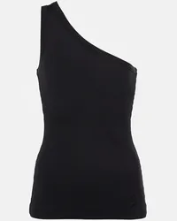 Stella McCartney Top monospalla a coste Nero