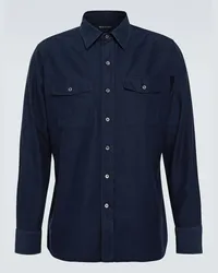 Tom Ford Camicia in cotone Blu