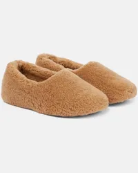 Loro Piana Slippers Wintercozy in cashfur Marrone