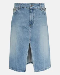 Stella McCartney Gonna midi di jeans Blu