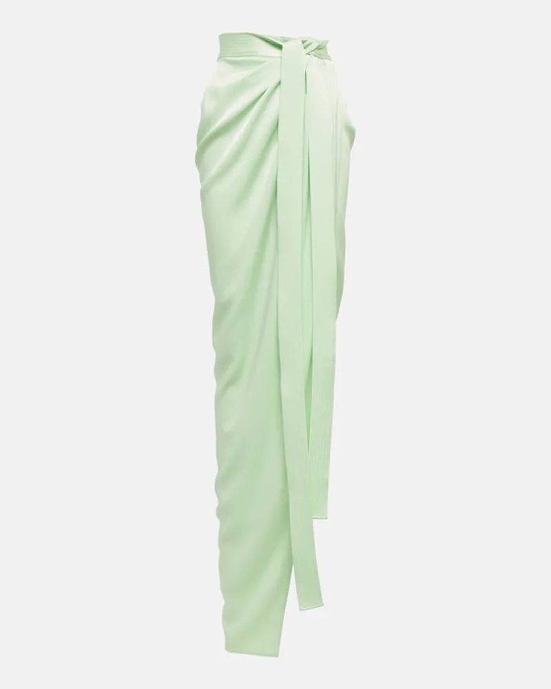 Alex Perry Gonna lunga Kelton in raso Verde