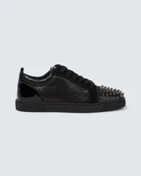 Christian Louboutin Sneakers Louis Junior in pelle con borchie Nero