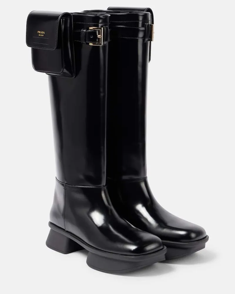 Prada Stivali in pelle Nero