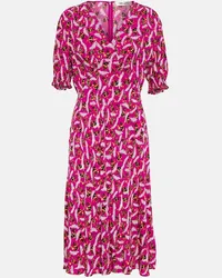 Diane von Furstenberg Abito midi Jemma con stampa Rosa