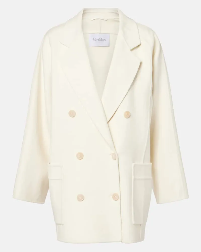 Max Mara Giacca doppiopetto Orma in lana e cashmere Bianco
