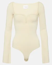 GALVAN Body Gaia in maglia a coste Bianco