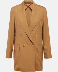 Max Mara Blazer Mirko in lana, mohair e seta Marrone