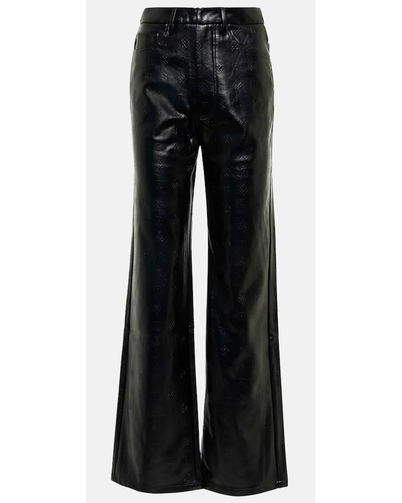 ROTATE Birger Christensen Pantaloni Rotie in similpelle Nero