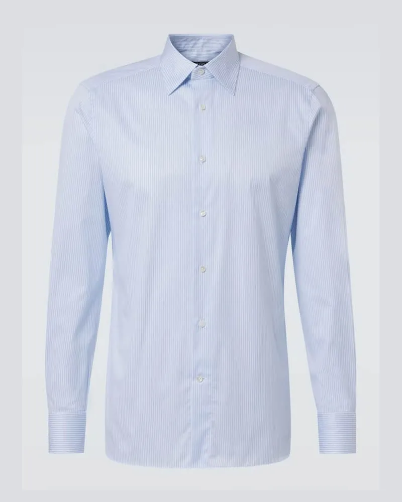 Ermenegildo Zegna Camicia Trofeo in cotone a righe Bianco