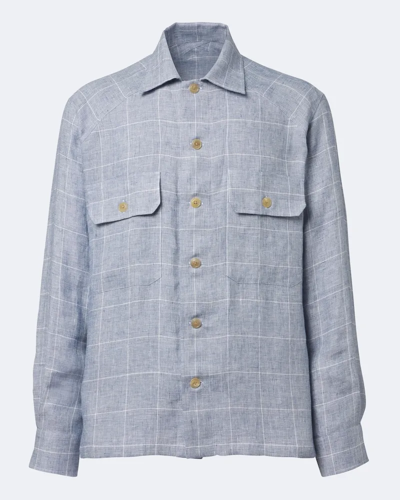 Ralph Lauren Giacca in lino a quadri Blu