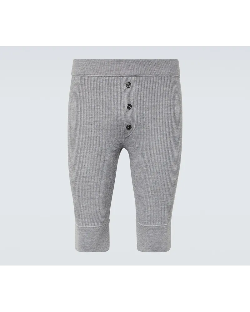 Dolce & Gabbana Shorts in misto lana Grigio