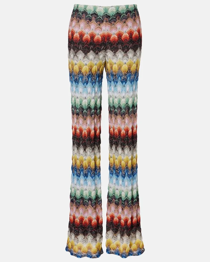 Missoni Pantaloni in lamÃ© a gamba larga Multicolore