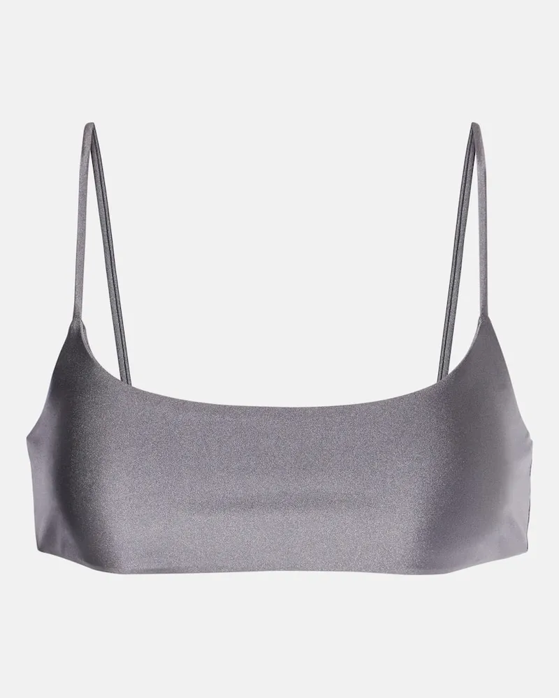 JADE SWIM Top bikini Muse Scoop Grigio